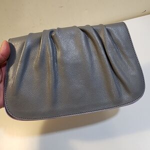 BAEKGAARD Vintage Gray Leather Clutch